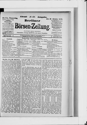 Berliner Börsen-Zeitung vom 10.10.1907