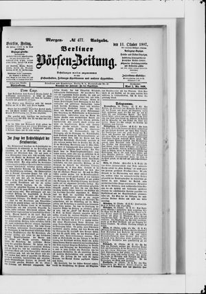 Berliner Börsen-Zeitung vom 11.10.1907