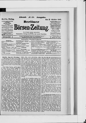 Berliner Börsen-Zeitung vom 11.10.1907