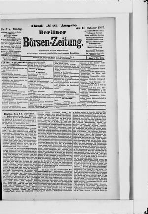 Berliner Börsen-Zeitung vom 14.10.1907