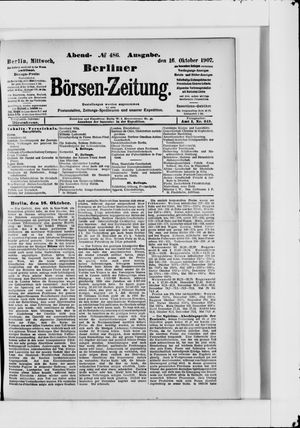 Berliner Börsen-Zeitung vom 16.10.1907