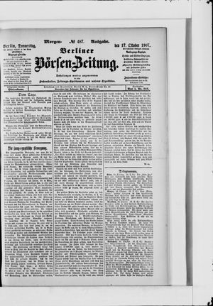 Berliner Börsen-Zeitung vom 17.10.1907