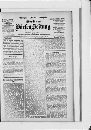 Berliner Börsen-Zeitung vom 25.10.1907