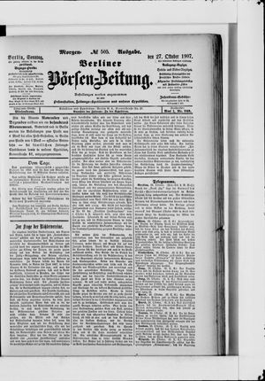 Berliner Börsen-Zeitung vom 27.10.1907