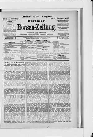 Berliner Börsen-Zeitung vom 05.11.1907