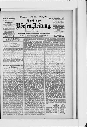 Berliner Börsen-Zeitung vom 06.11.1907