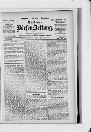 Berliner Börsen-Zeitung vom 08.11.1907