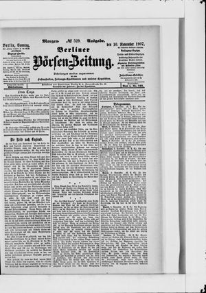 Berliner Börsen-Zeitung vom 10.11.1907