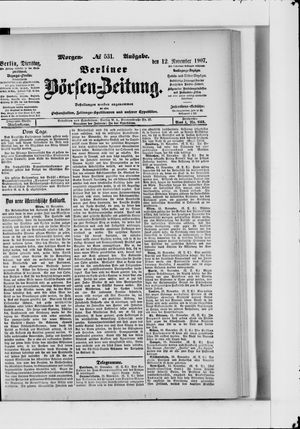 Berliner Börsen-Zeitung vom 12.11.1907