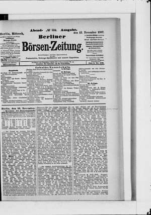 Berliner Börsen-Zeitung vom 13.11.1907
