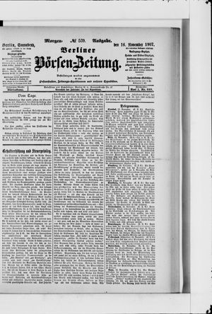 Berliner Börsen-Zeitung vom 16.11.1907