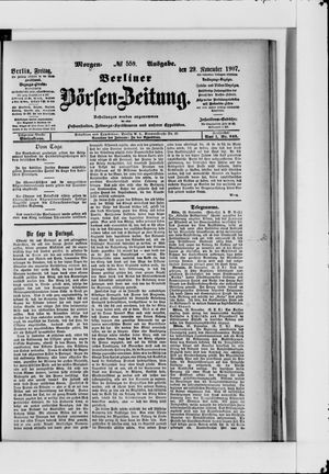 Berliner Börsen-Zeitung vom 29.11.1907