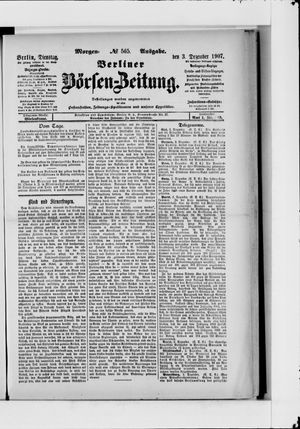 Berliner Börsen-Zeitung on Dec 3, 1907