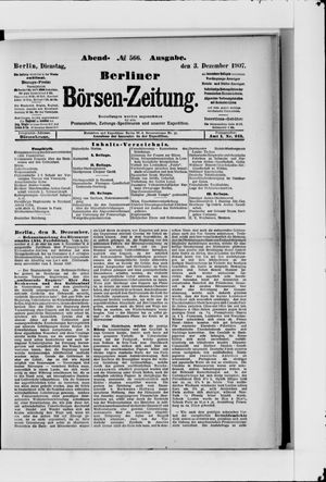 Berliner Börsen-Zeitung on Dec 3, 1907