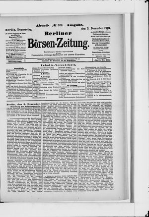 Berliner Börsen-Zeitung vom 05.12.1907