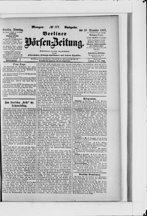 Berliner Börsen-Zeitung vom 10.12.1907