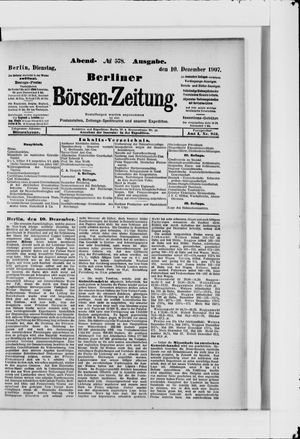 Berliner Börsen-Zeitung vom 10.12.1907