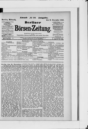 Berliner Börsen-Zeitung vom 11.12.1907