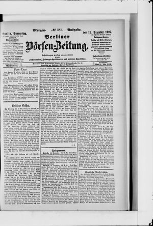 Berliner Börsen-Zeitung vom 12.12.1907