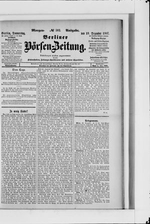 Berliner Börsen-Zeitung vom 19.12.1907