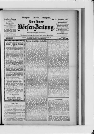 Berliner Börsen-Zeitung vom 22.12.1907