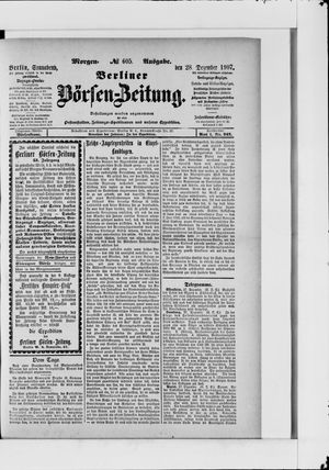Berliner Börsen-Zeitung vom 28.12.1907