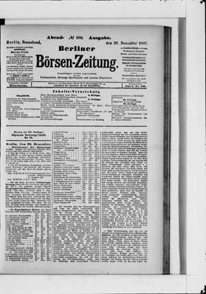 Berliner Börsen-Zeitung vom 28.12.1907