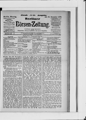Berliner Börsen-Zeitung vom 31.12.1907