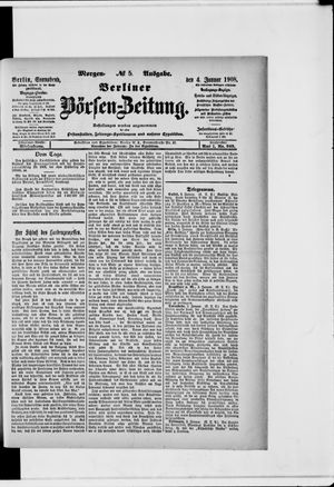 Berliner Börsen-Zeitung vom 04.01.1908