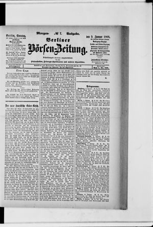 Berliner Börsen-Zeitung vom 05.01.1908