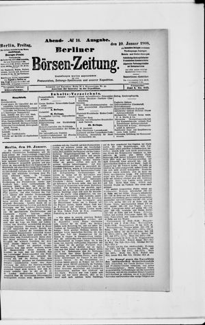 Berliner Börsen-Zeitung vom 10.01.1908