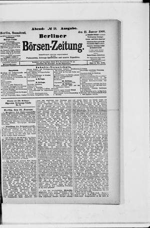 Berliner Börsen-Zeitung vom 11.01.1908