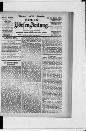 Berliner Börsen-Zeitung vom 15.01.1908
