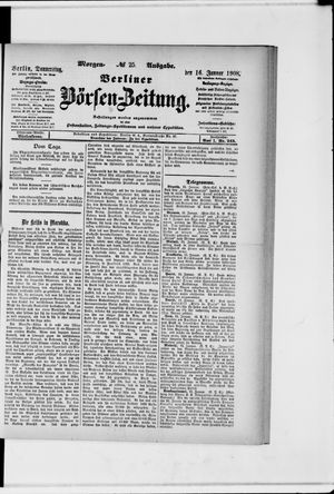 Berliner Börsen-Zeitung on Jan 16, 1908