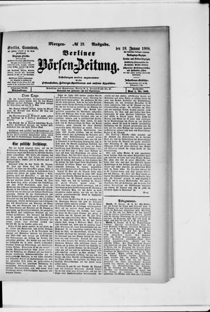 Berliner Börsen-Zeitung vom 18.01.1908