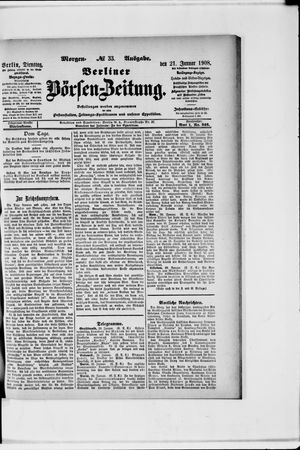 Berliner Börsen-Zeitung vom 21.01.1908