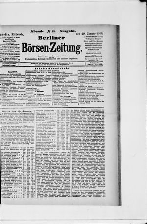 Berliner Börsen-Zeitung vom 29.01.1908