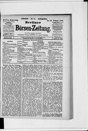Berliner Börsen-Zeitung vom 13.02.1908