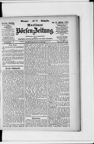 Berliner Börsen-Zeitung vom 16.02.1908