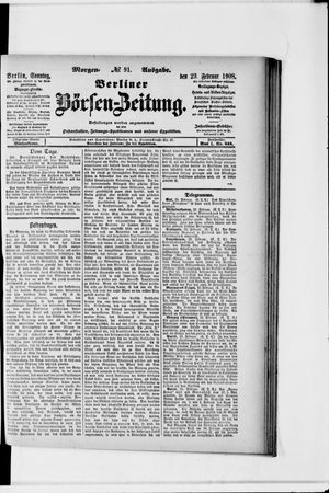 Berliner Börsen-Zeitung vom 23.02.1908