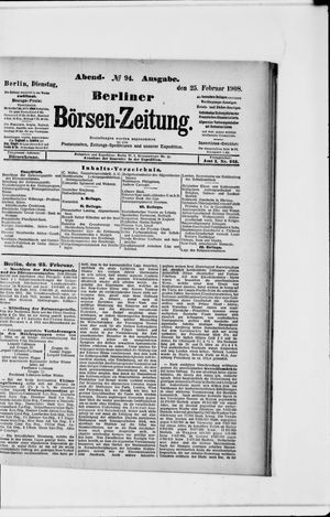 Berliner Börsen-Zeitung vom 25.02.1908