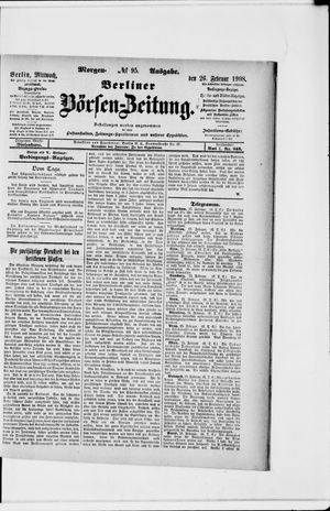 Berliner Börsen-Zeitung vom 26.02.1908