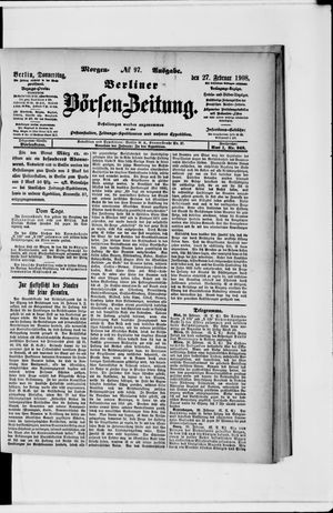 Berliner Börsen-Zeitung vom 27.02.1908