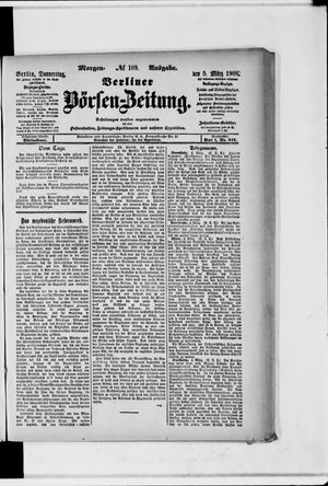 Berliner Börsen-Zeitung vom 05.03.1908