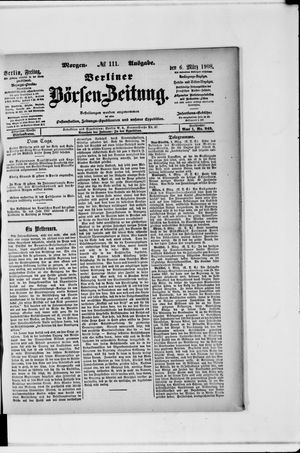 Berliner Börsen-Zeitung vom 06.03.1908