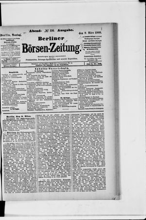 Berliner Börsen-Zeitung on Mar 9, 1908
