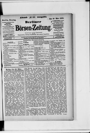 Berliner Börsen-Zeitung vom 10.03.1908