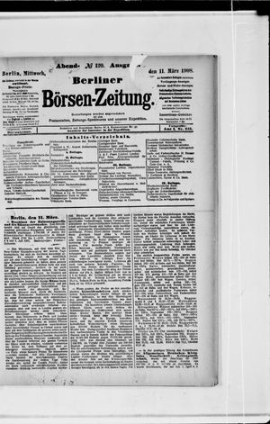 Berliner Börsen-Zeitung vom 11.03.1908