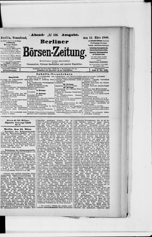 Berliner Börsen-Zeitung vom 14.03.1908