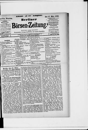 Berliner Börsen-Zeitung vom 17.03.1908
